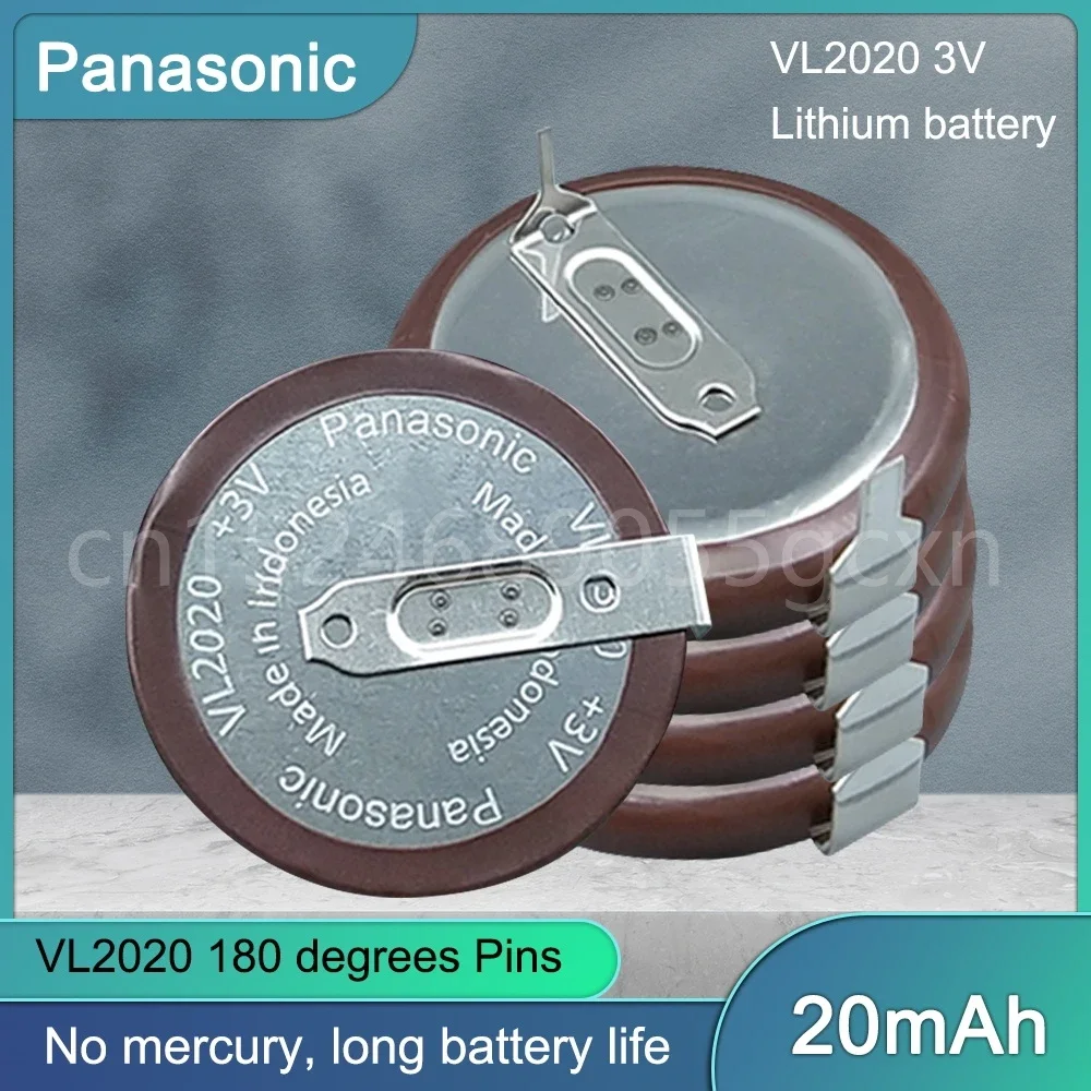 100% Original da Panasonic VL2020 VL2020/HFN 3V 20mAh moeda Recarregável tipo de 180 graus Baterias de lítio Botão Imagem 0