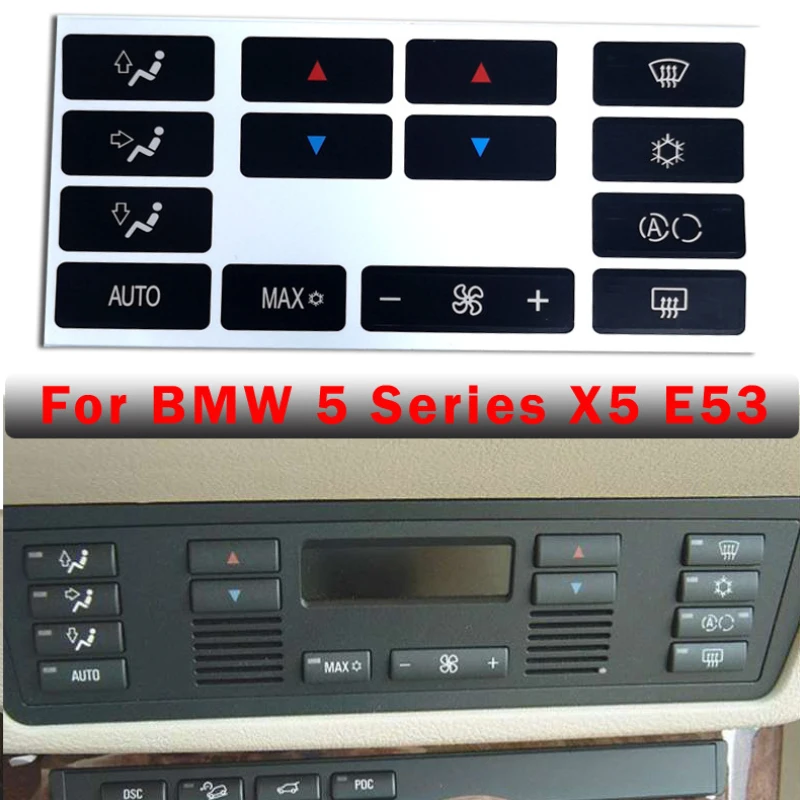 1Set Carro Controle de temperatura Ar Condicionado Interruptor de Botão de Cobre para BMW X5 E53 1999-2006 E39 1996-2002 Imagem 0