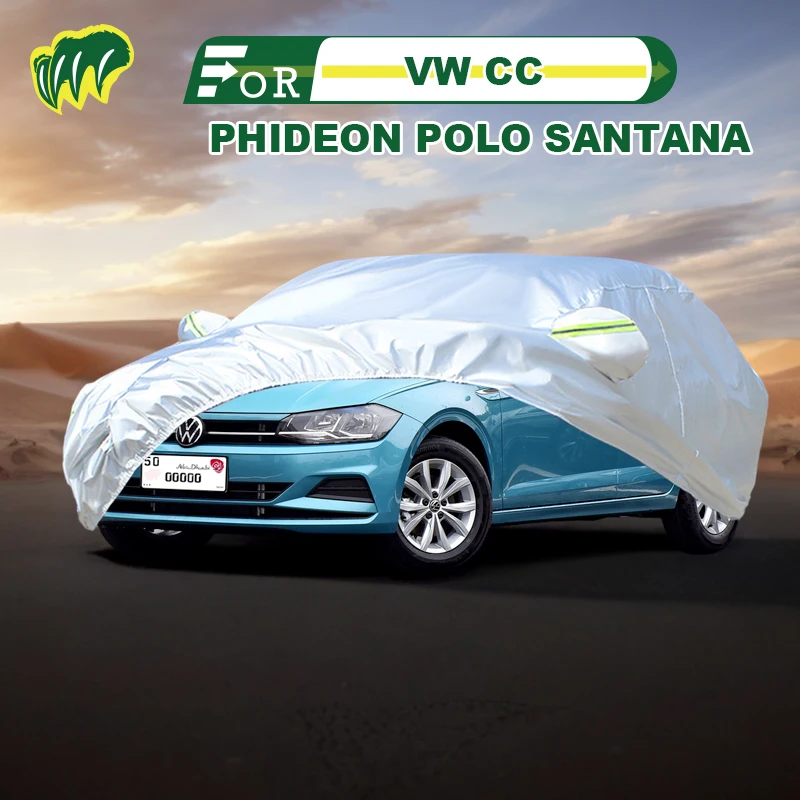 A VW CC PHIDEON POLO SANTANA Hatchback Cobrir Carro Impermeável Exterior Capa de Sol, Protecção de Chuva com Fechadura e a Porta do Zipper Imagem 0