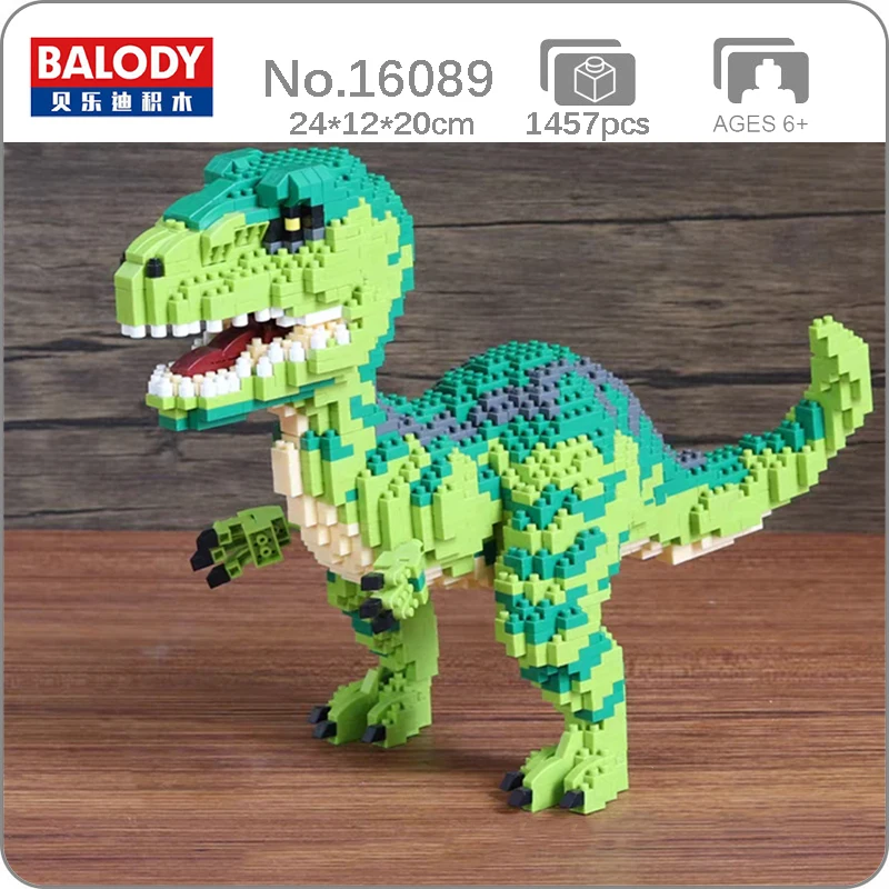 Balody 16089 Período Jurássico Dinossauro Velociraptor Monstro Animal 3D Mini Blocos de Diamante Tijolos de Construção de Brinquedo Para as Crianças Sem Caixa Imagem 0