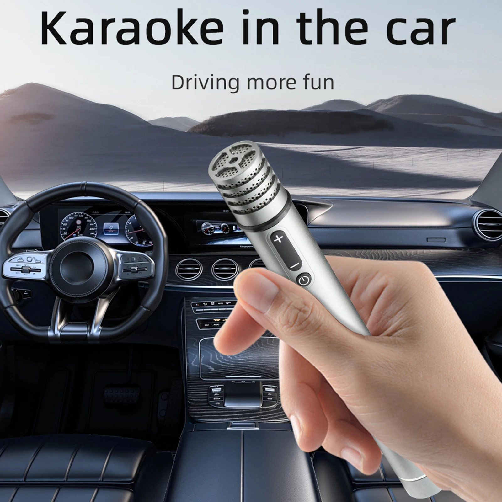 Bluetooth 5.0 Carro Microfone Sem Fio Dsp De Áudio Microfone De Cancelamento De Ruído Móvel, Microfone De Karaokê Imagem 0