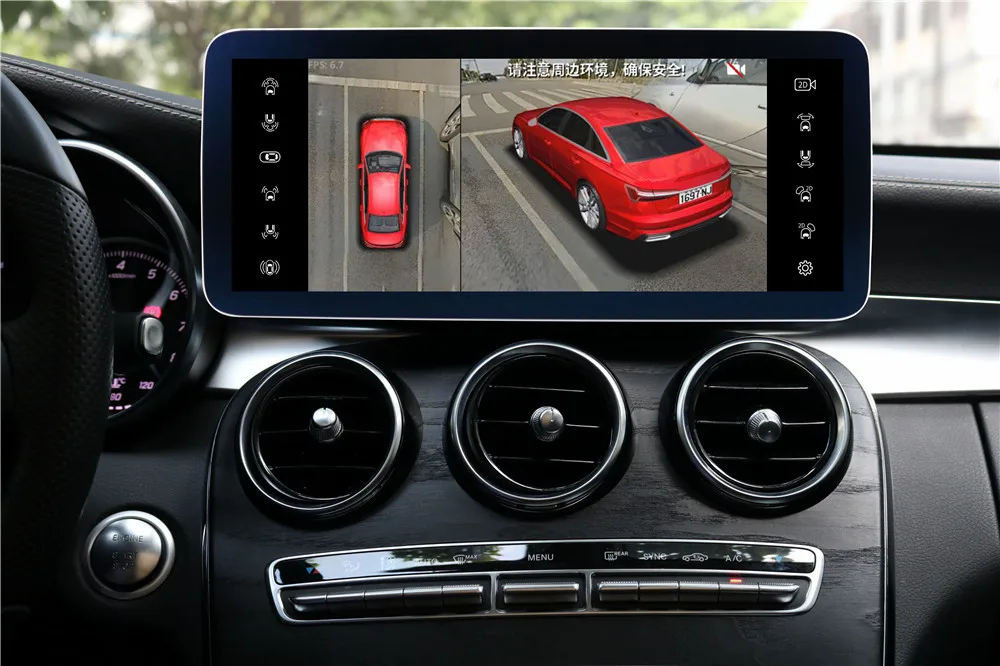 CarPlay sem Fios Para Mercedes Benz Classe C W205 GLC X253 2019-2023 Rádio IPS Tela Android 12 Auto Leitor Multimédia Navi DSP Imagem 0