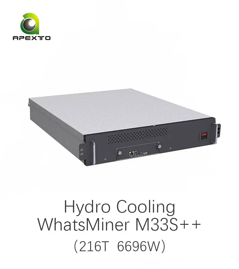 Hidro-Resfriamento Whatsminer M33S++ 216T 6696W Bitcoin Mineral Separador Asic Mineiro com a Fonte de Alimentação do Servidor AA Imagem 0