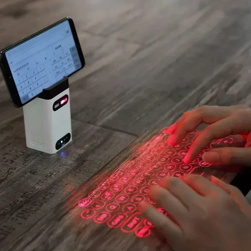 Laser Virtual Teclado Sem Fio Bluetooth Toque Do Telefone Projetor Teclados Para Computador, Iphone Almofada Portátil Com Função Mouse Imagem 0