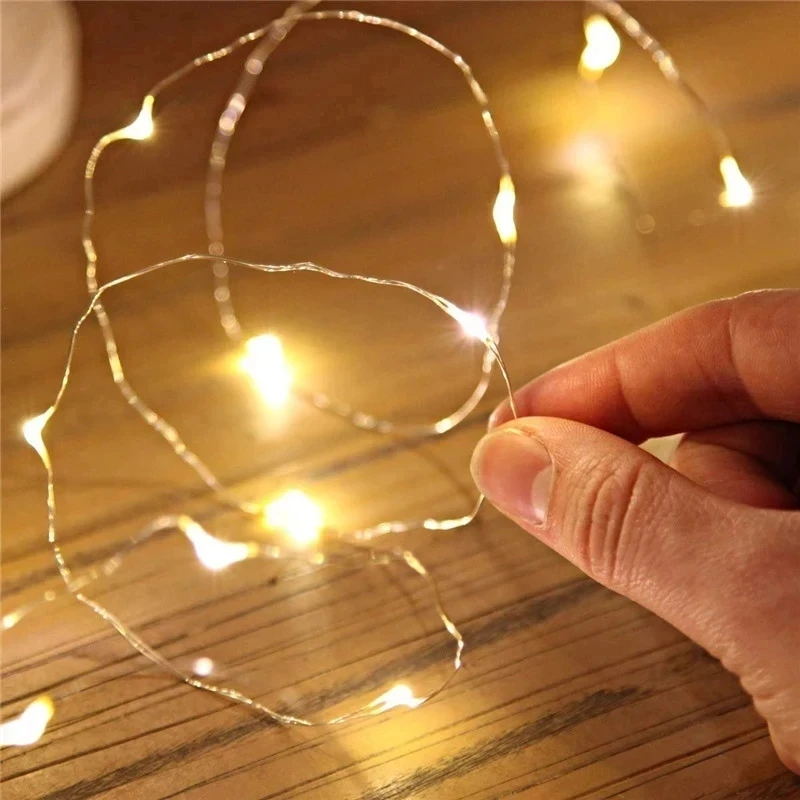 Mini Bateria Powered Led Luzes de corda de Fio de Cobre Luzes de Fadas para o Quarto de Natal, Festas de Casamento, peça Central da Decoração Imagem 0