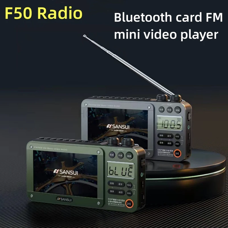 Multifuncional sem Fios Bluetooth alto-Falantes FM/MW/SW Rádio para Lar de Idosos Banda Completa de 7 polegadas, Ecrã HD Praça Dança Leitor de Vídeo Imagem 0