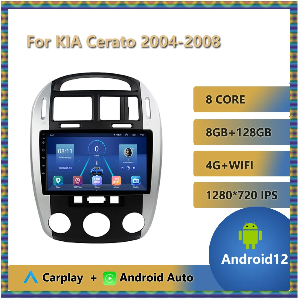 Para KIA Cerato 2004 - 2008 Android sem Fio 12 Carplay Automático auto-Rádio Multimédia Player de Vídeo GPS de Navegação de DVD Unidade de Cabeça de OBDII Imagem 0