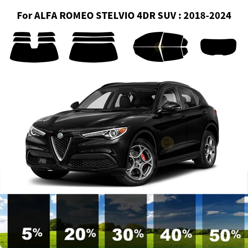 Pré-cortados nanoceramics carro UV Janela Matiz Kit de películas Automotivas Para a ALFA ROMEO STELVIO 4DR SUV 2018-2024 Imagem 0