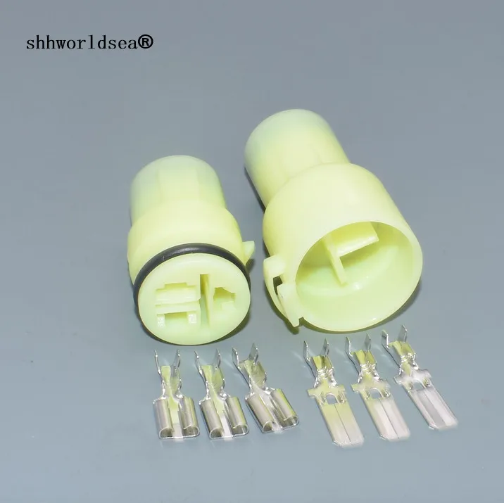 Shhworldsea 3 Pinos de 6,3 mm do Automóvel Impermeável conector da vela de Ignição Conector Fêmea E Macho plug 6187-3551 6180-3541 Imagem 0