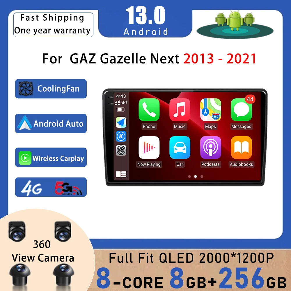 para GAZ Gazela ao lado De 2013 - 2021 13 Android GPS NavigationAudio DSP sem Fio Estéreo Carplay wi-FI auto-Rádio Multimédia Player Imagem 0