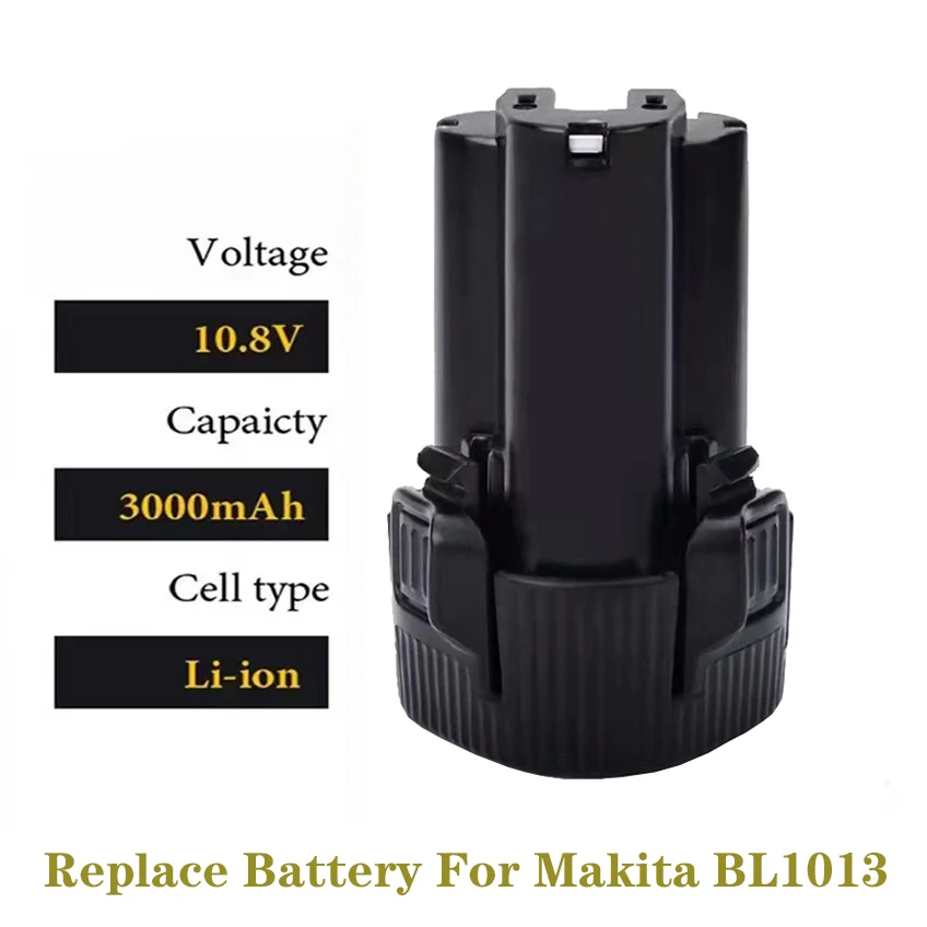 10.8 V 3.0 Ah Real Capacidade Li-ion Bateria para Makita BL1013 BL1014 BL 1013 BL 1014 LCT203W 194550-6 194551-4 195332-9 DF030D Imagem 1