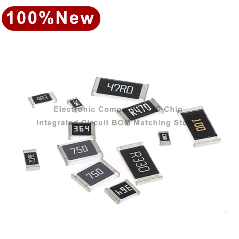 100pcs/Lote 1% 0805 Resistor SMD chip resistência de 10K 0Ω 150 220 330 470 Ohm 1K 2.2 K 100K 1M 1R 10R 100R 150R 220R 330R Ohms Imagem 1