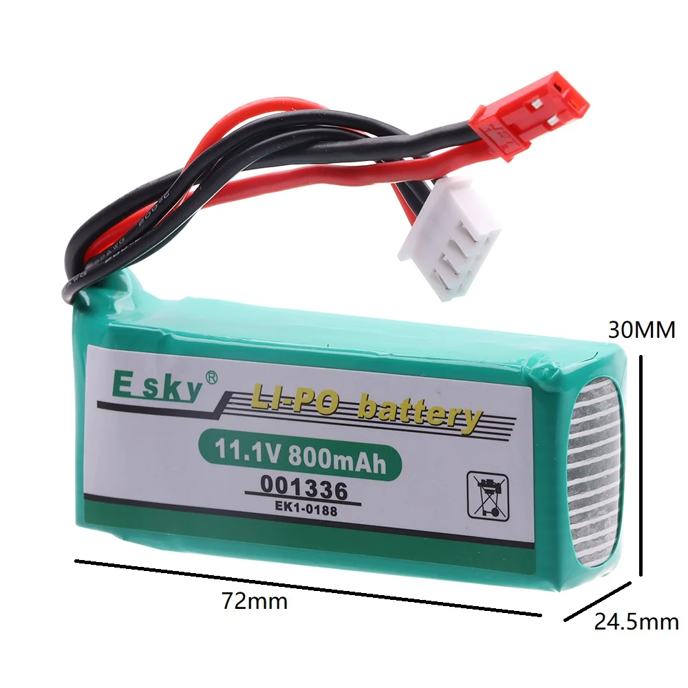 11.1 V 800mAh bateria Recarregável para Esky EK1-0188 001336 Grande LAMA E020/E515A Helicóptero para o Modelo de avião 1/2/3/4/5PCS Imagem 1