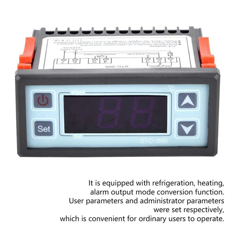 3X STC-200 Termostato Digital Controlador de Temperatura do Microcomputador Refrigeração, Aquecimento Controlador de AC220V Imagem 1