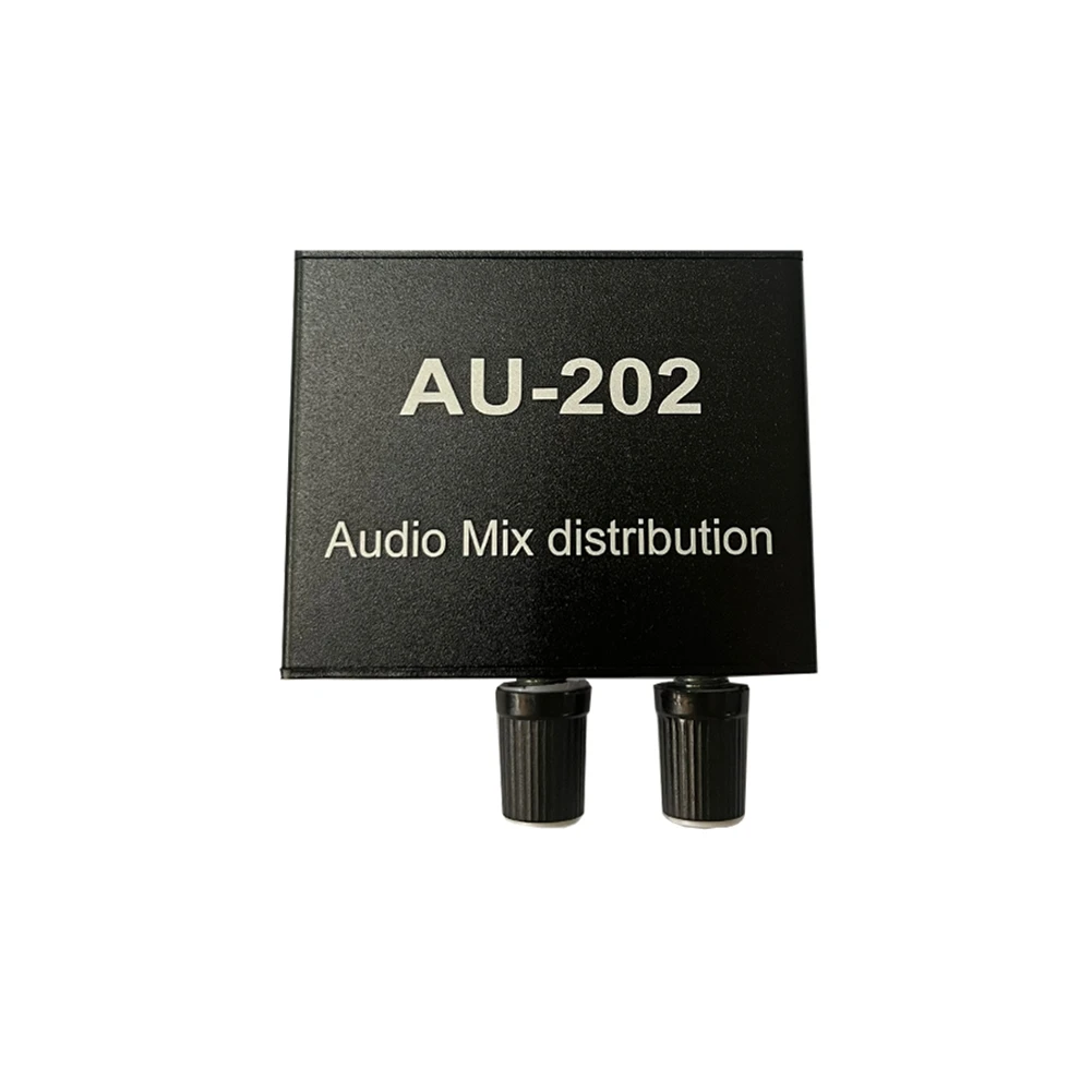 AU-202 Stereo Mixer de Áudio Distribuidor para Fone de ouvido Externo-AMPLIFICADOR de Potência Independente e Controle de 2 Entrada 2 Saída Plug UE Imagem 1