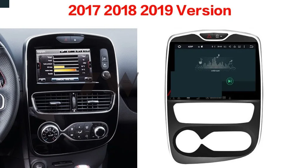 Android 10.0 Car multimedia player unidade de cabeça Para Renault Clio 2013 -2015 Carro com GPS de navegação receptor Estéreo gratuito de mapa de ips Imagem 1