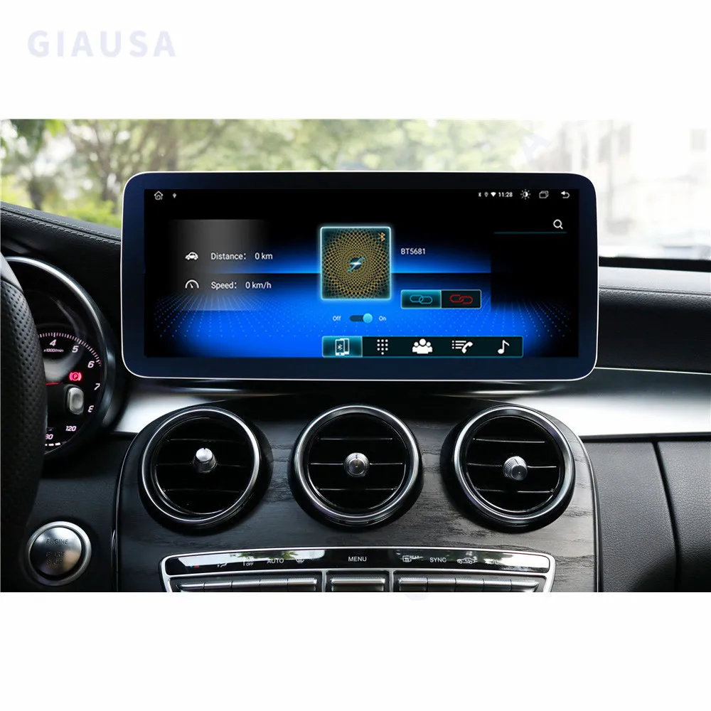 CarPlay sem Fios Para Mercedes Benz Classe C W205 GLC X253 2019-2023 Rádio IPS Tela Android 12 Auto Leitor Multimédia Navi DSP Imagem 1