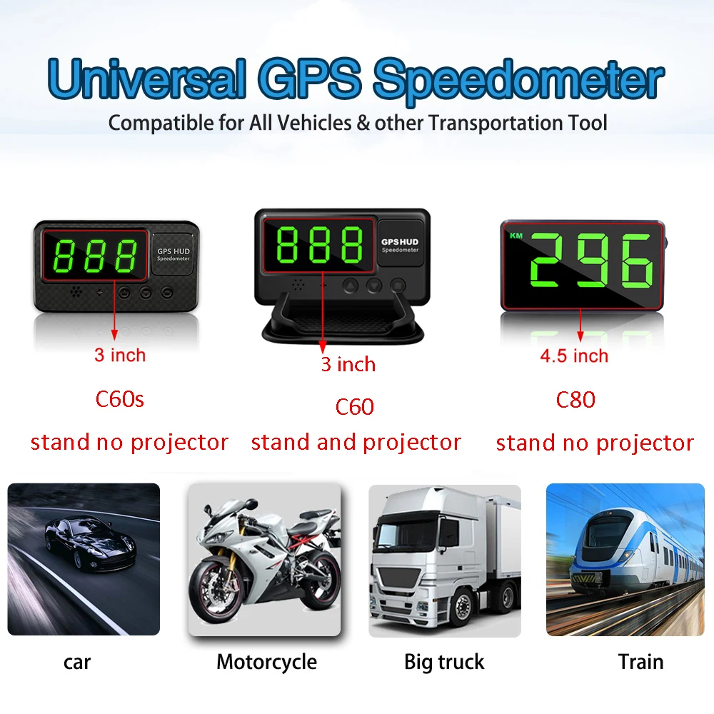 Vjoycar GPS HUD Velocímetro de Automóvel Motocicleta Bicicleta Universal de Velocidade Digital Head Up Display Com Mais de Velocidade Alarme Auto Acessórios Imagem 1