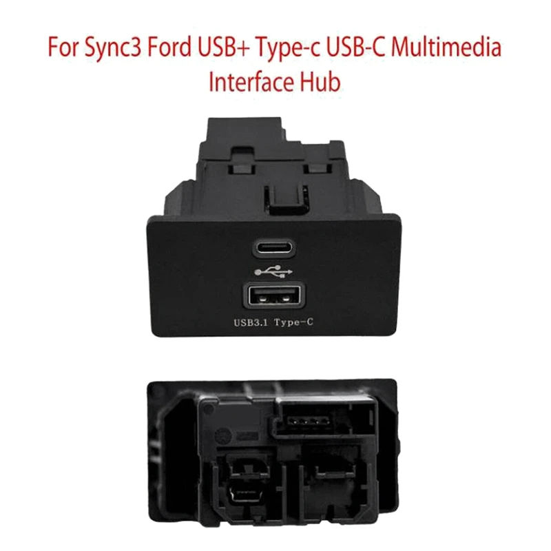 1 pc com USB Duplo Módulo de Interface Tipo de Atualização do C+Interface USB de Acessórios de Peças Para Ford Lincoln SYNC 3 HU5Z-19A387-UM Imagem 2