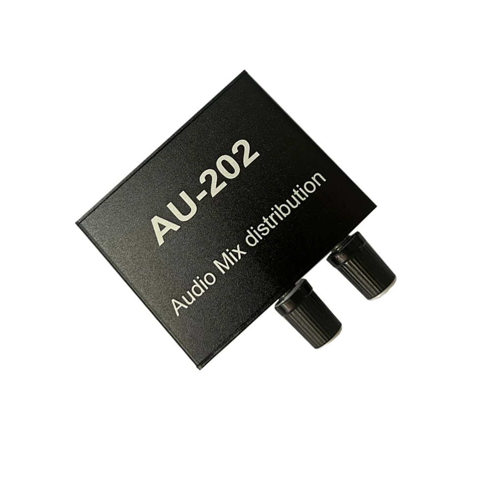 AU-202 Stereo Mixer de Áudio Distribuidor para Fone de ouvido Externo-AMPLIFICADOR de Potência Independente e Controle de 2 Entrada 2 Saída Plug UE Imagem 2