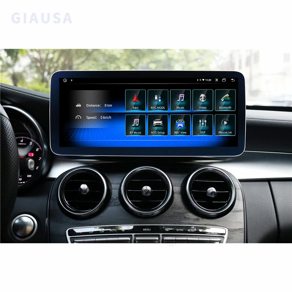 CarPlay sem Fios Para Mercedes Benz Classe C W205 GLC X253 2019-2023 Rádio IPS Tela Android 12 Auto Leitor Multimédia Navi DSP Imagem 2