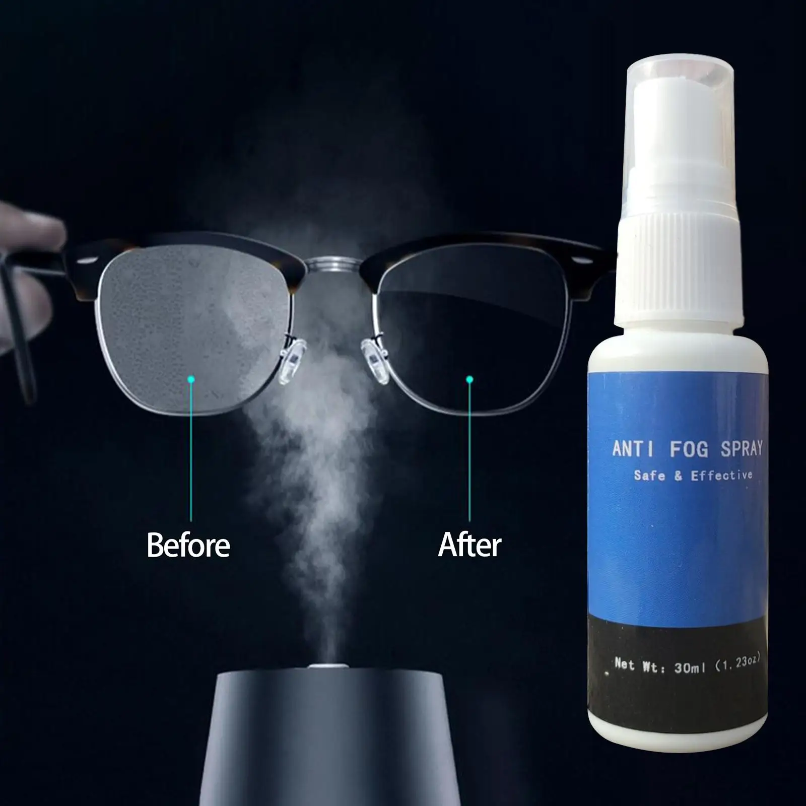 Fog Spray Desembaçador Defogging Lente Spray de Limpeza para Óculos de Esqui Nadam Óculos de proteção Anti Reflexiva Lentes de Snorkel, Máscaras de Óculos Imagem 2