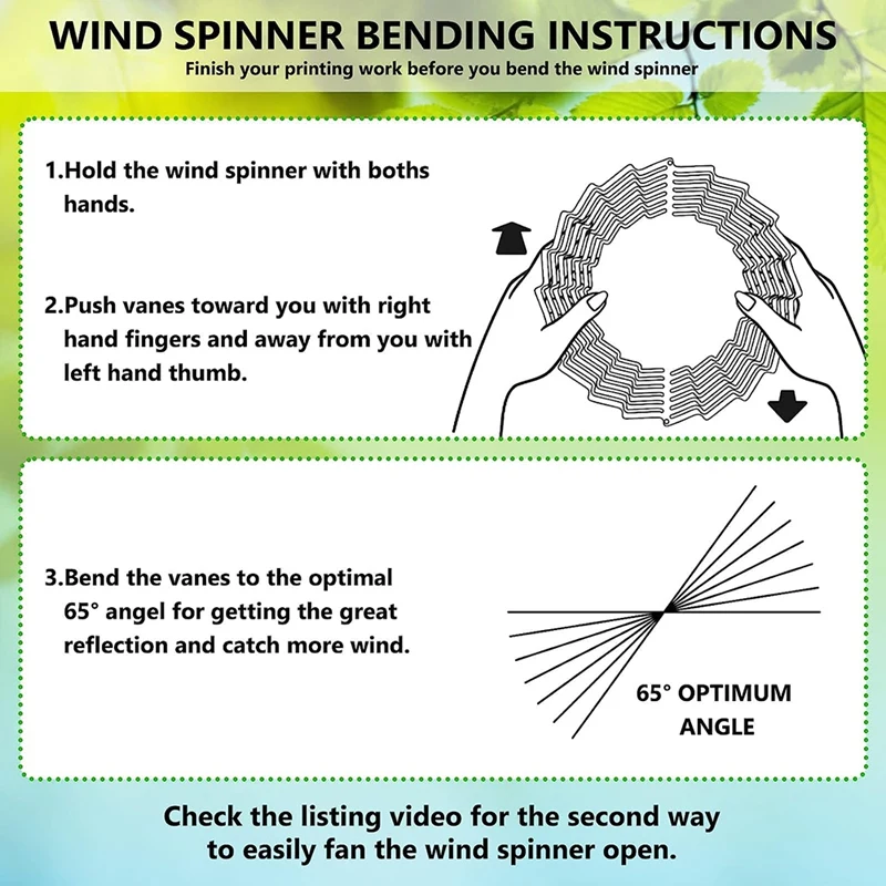 Novo 6Pack 10Inch/8polegada Sublimação de Vento Giratório em Branco 3D Vento Spinners de Suspensão do Vento Spinners em Espiral Para o Jardim Interior Imagem 2