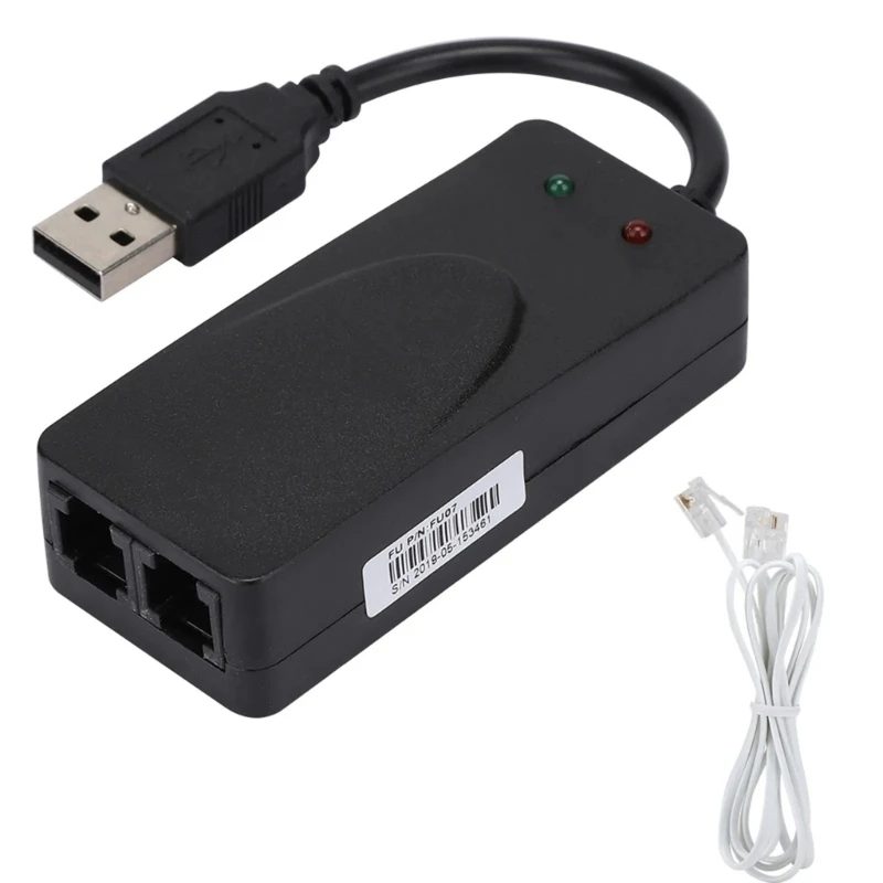 USB 56K Voice Dados de Fax Modem Externo Com Single/Dual Portas para Ganhar 7/8/10/XP Imagem 2