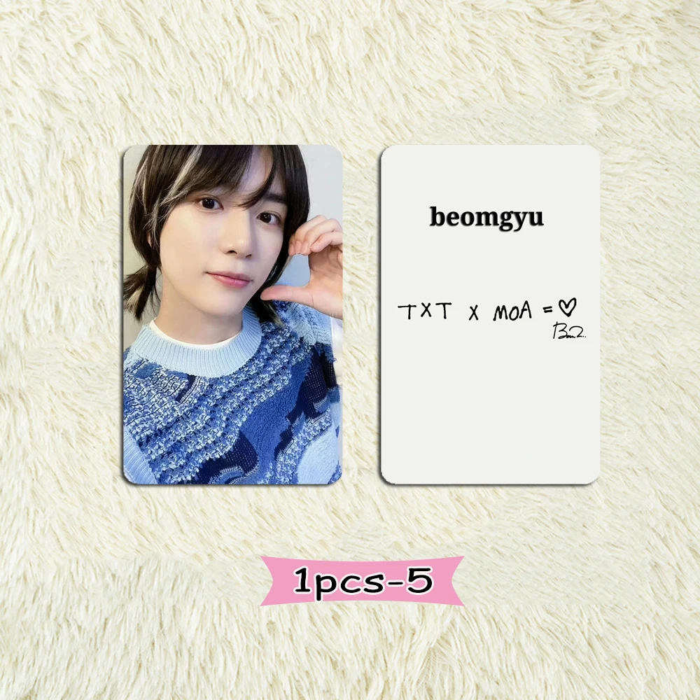 1PCS Beomgyu Photocards TXT O Nome do Capítulo Queda livre Álbum Tempetation Taeyhun SOOBIN BEOMGYU Lomo Cartão de Kpop Acessórios Merch Imagem 3