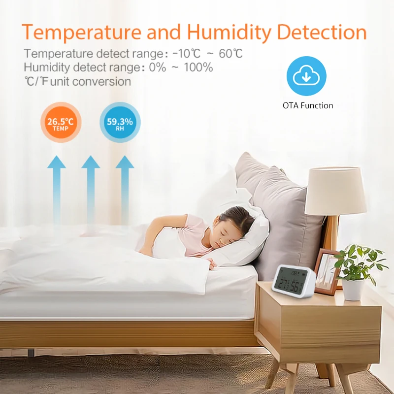 1~4PCS NEO Tuya Smart Home Security Smart OTA Temperatura e Umidade Tuya Eletrônica Inteligente de Temperatura Imagem 3