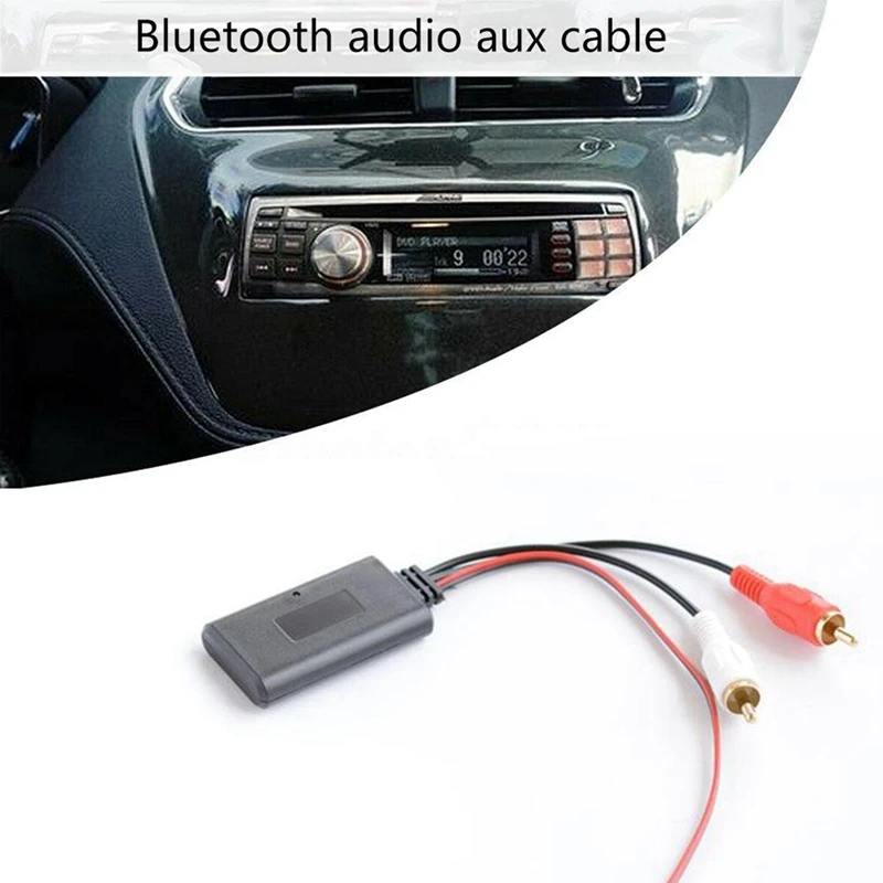 6Pcs Carro sem Fios Bluetooth Módulo de Música Adaptador RCA de Áudio AUX Universal de Cabo 2RCA Interface Bluetooth Adaptador 5-12V Imagem 3