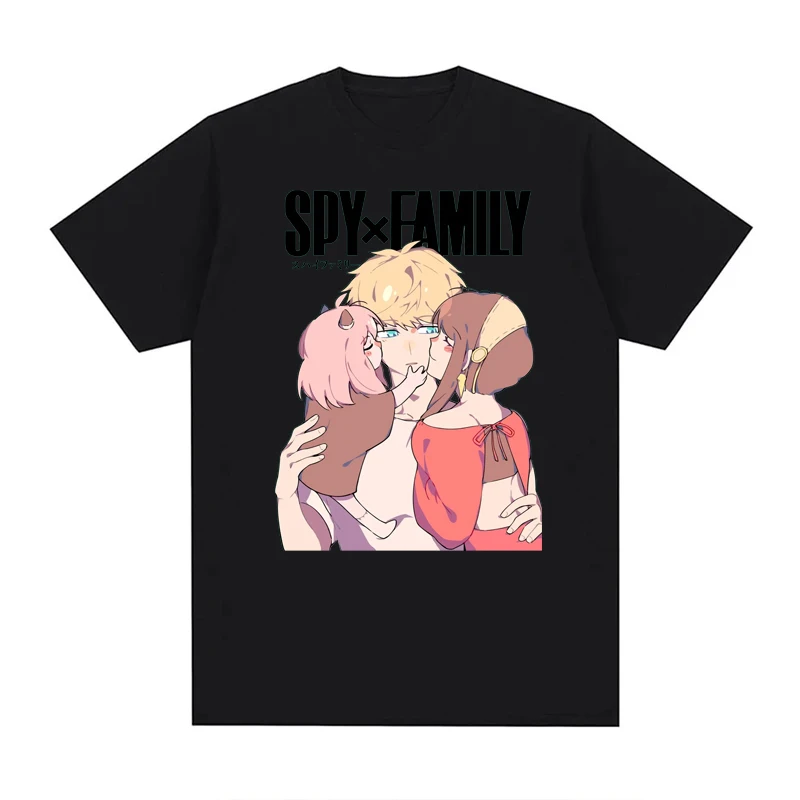 Anime japonês Spy X Família T-Shirt Homens Mulheres 100% Algodão Tamanho do europeu Unisex Tops de Manga Curta Harajuku Tees Imagem 3