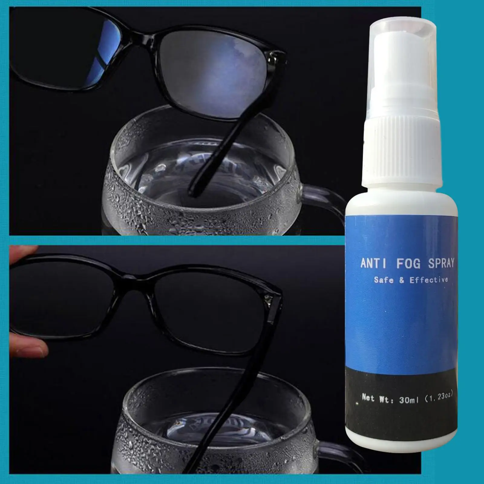 Fog Spray Desembaçador Defogging Lente Spray de Limpeza para Óculos de Esqui Nadam Óculos de proteção Anti Reflexiva Lentes de Snorkel, Máscaras de Óculos Imagem 3