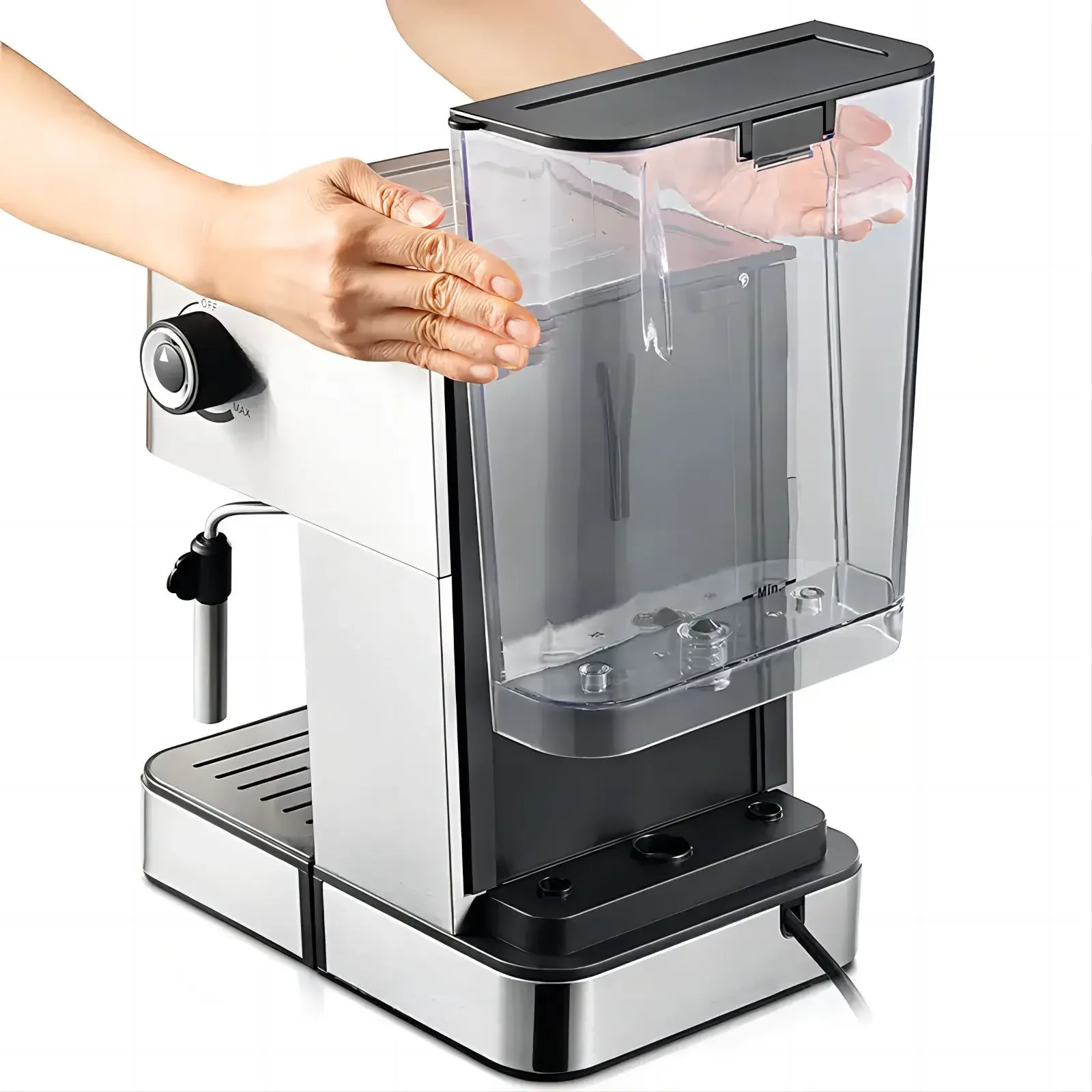 Houselin Profissional de Máquina de café Expresso 15-Bar, máquina de café Expresso com Leite Bocal de Vapor Varinha para Cappuccino e Latte Imagem 3