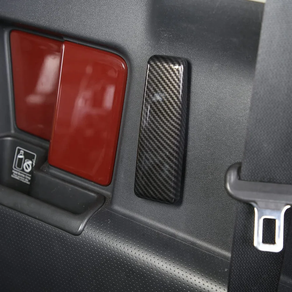 Para a Toyota FJ Cruiser 2007-2021 ABS com Fibra de Carbono Carro maçaneta da Porta Interior Tigela Tampa do Painel de Guarnição Acessórios Decorativos Imagem 3