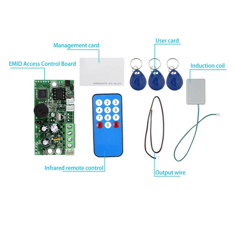 RFID Controle Embarcado a Bordo EMID 125Khz Normalmente Aberto do Módulo de Controle de Indução Tag do Controlador de Cartão Imagem 3
