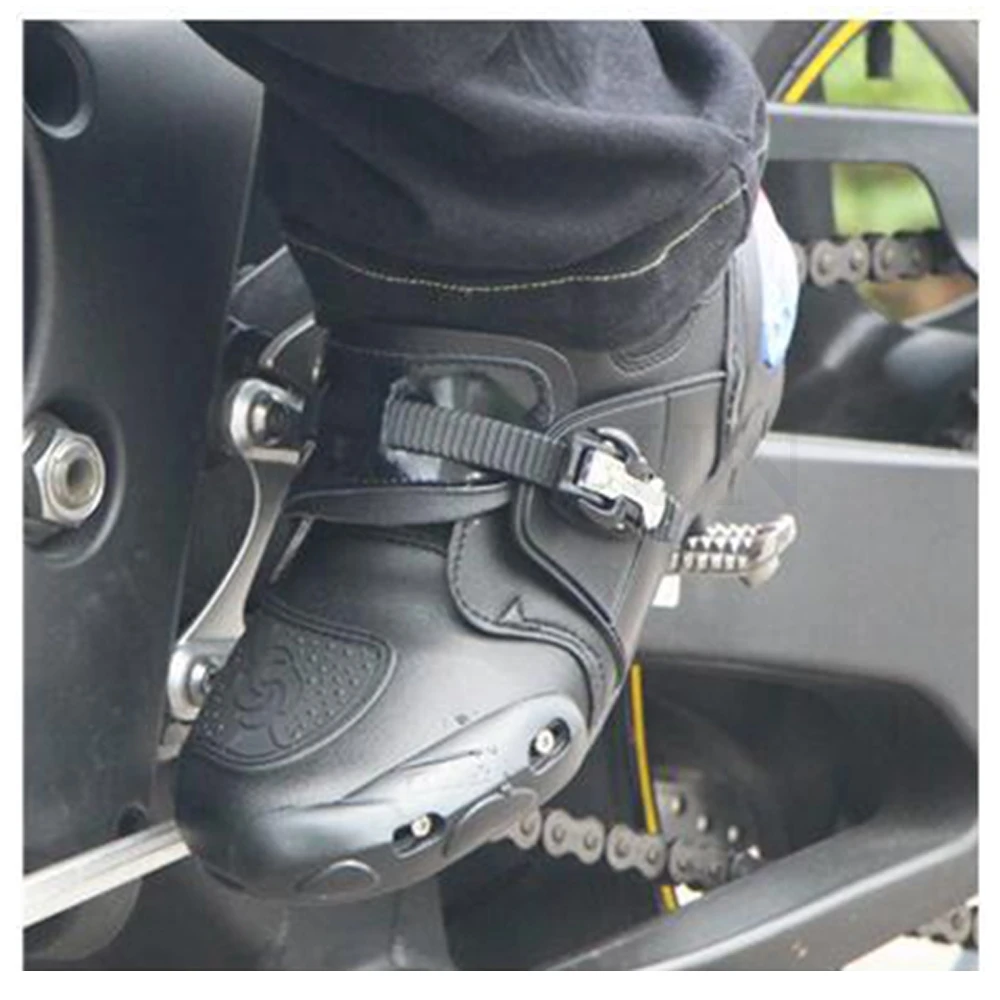 Suas Botas resistentes ao Desgaste Microfibra Couro de Corrida de motas de Motocross Meados de Bezerro Botas Sapatos Imagem 3
