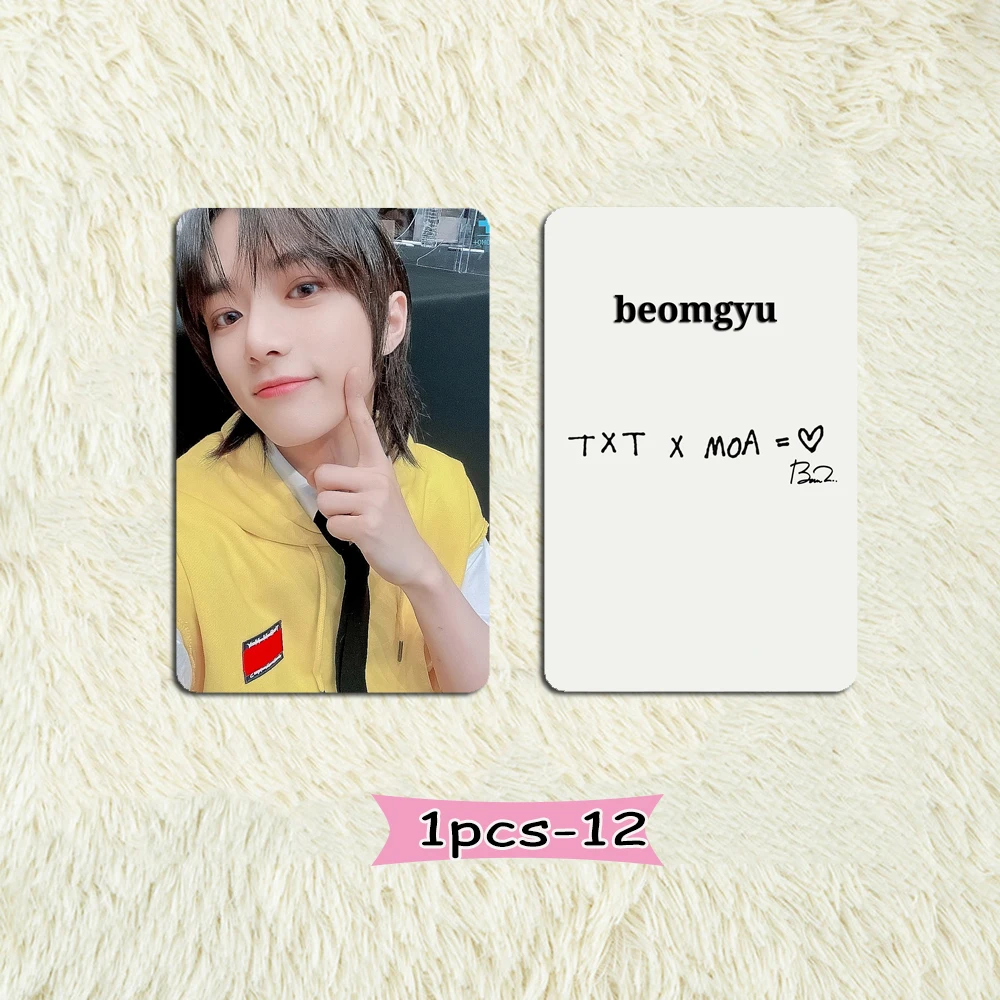 1PCS Beomgyu Photocards TXT O Nome do Capítulo Queda livre Álbum Tempetation Taeyhun SOOBIN BEOMGYU Lomo Cartão de Kpop Acessórios Merch Imagem 4