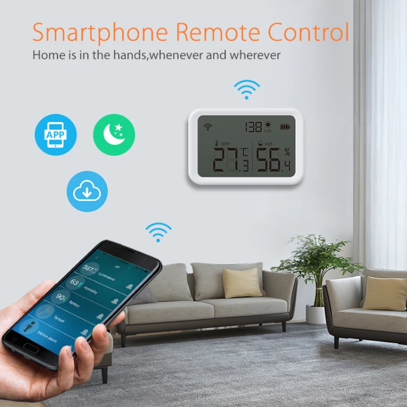 1~4PCS NEO Tuya Smart Home Security Smart OTA Temperatura e Umidade Tuya Eletrônica Inteligente de Temperatura Imagem 4