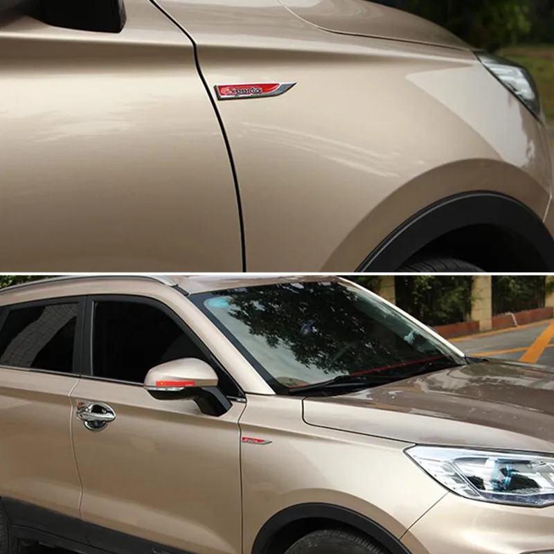3D Estilo Carro do Lado do Asa Emblema Emblema Adesivo de Carro Para Fiat Panda Bravo, Punto Linea Croma 500 595 Imagem 4