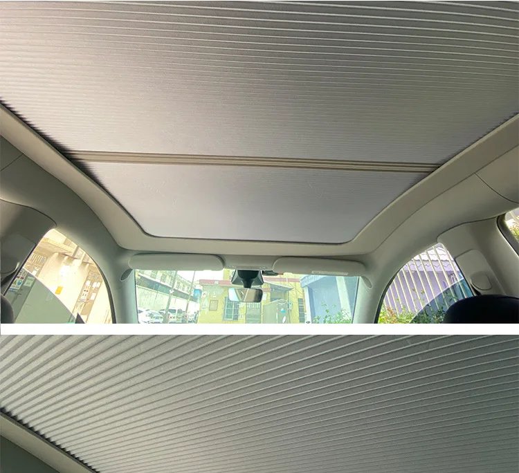 Aplicável Tesla Model Y retrátil sombras tecto de abrir bloco de teto protetor solar telhado acessórios Ya pode ser dobrado Imagem 4
