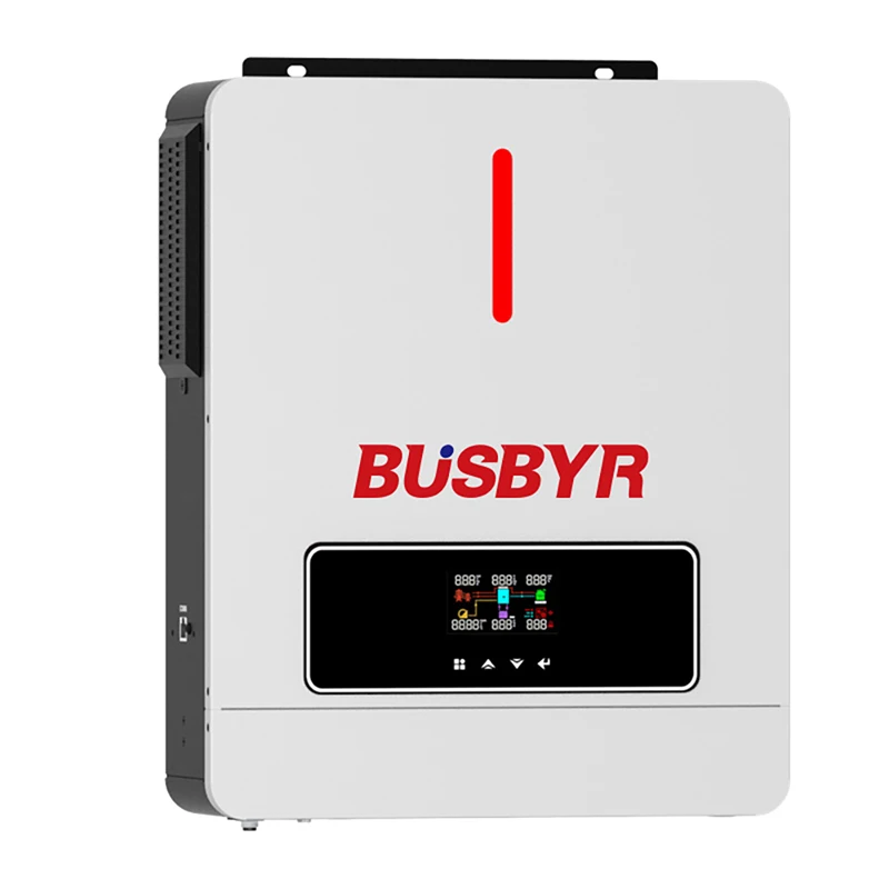 BUSBYR 6200W On/Off-Grid Pura da Onda de Seno Híbrido Inversor Construído MPPT 120A Carga DC 48V 240VAC Daul de Saída para o Sistema de Painel Solar Imagem 4