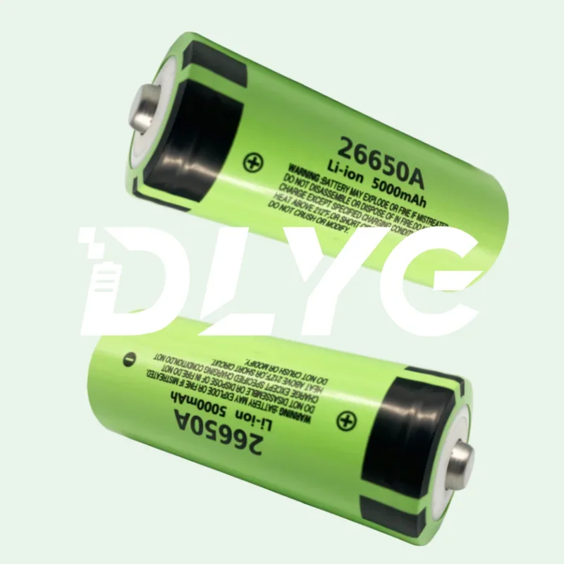 Baterias pointues baterias recarregáveis de Li-ion 2021, 26650A, 100% V, 3.7 mAh, haute capacité, 5000, originales, adaptées aux lampes de Imagem 4