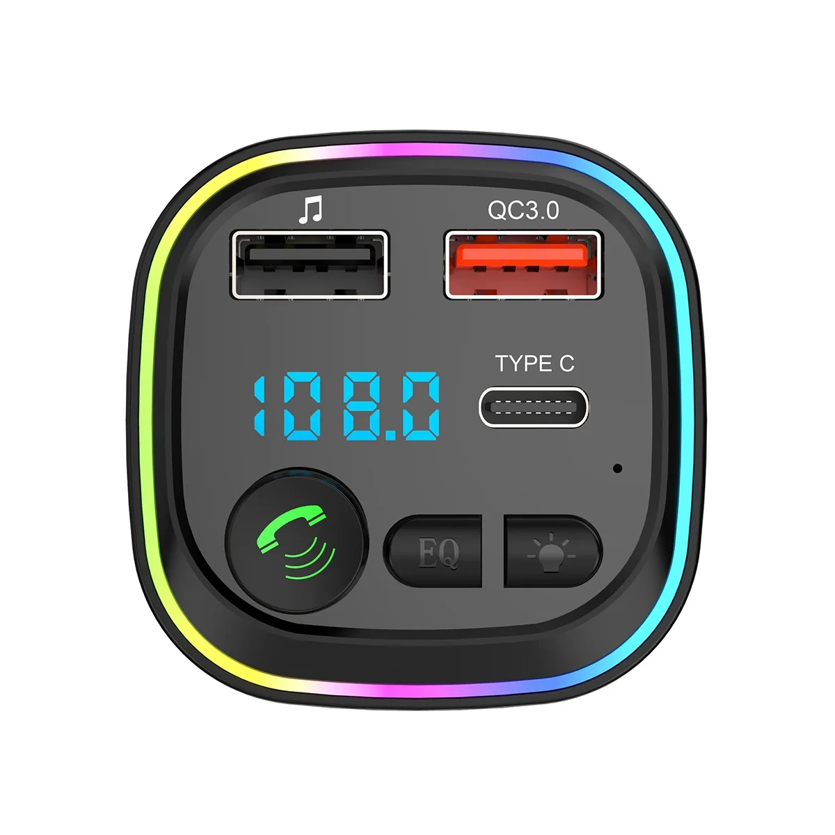 Bluetooth Transmissor FM Bluetooth, Rádio de Carro Adaptador de PD 20W,Tipo C e QC3.0,o Apoio TF Cartão/Chave USB Imagem 4