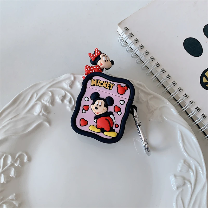 Disney Bonito 3D dos desenhos animados do Minnie do Mickey de AirPods Pro Protetora Apple 1/2/3 Geração sem Fio Bluetooth Fone de ouvido Caso Macio Imagem 4
