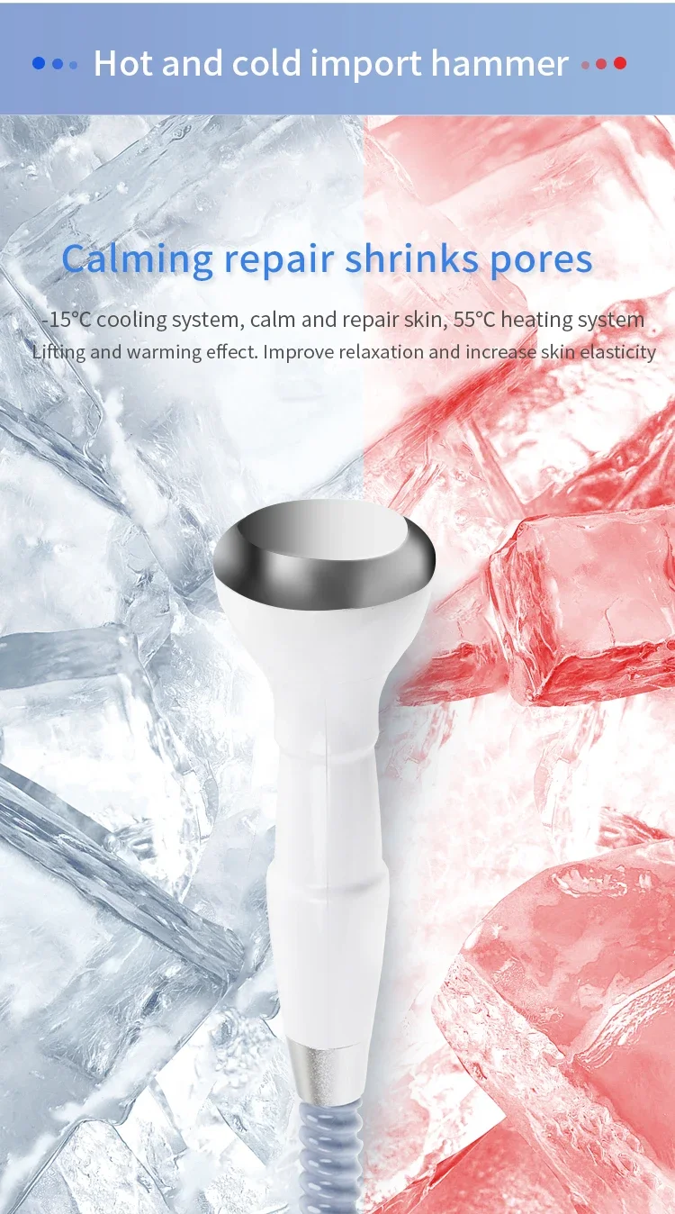 Frio e a quente, temperatura de controle de tecnologia de salões de beleza faciais especiais de máquina para melhorar a pele de aperto ferramentas Imagem 4