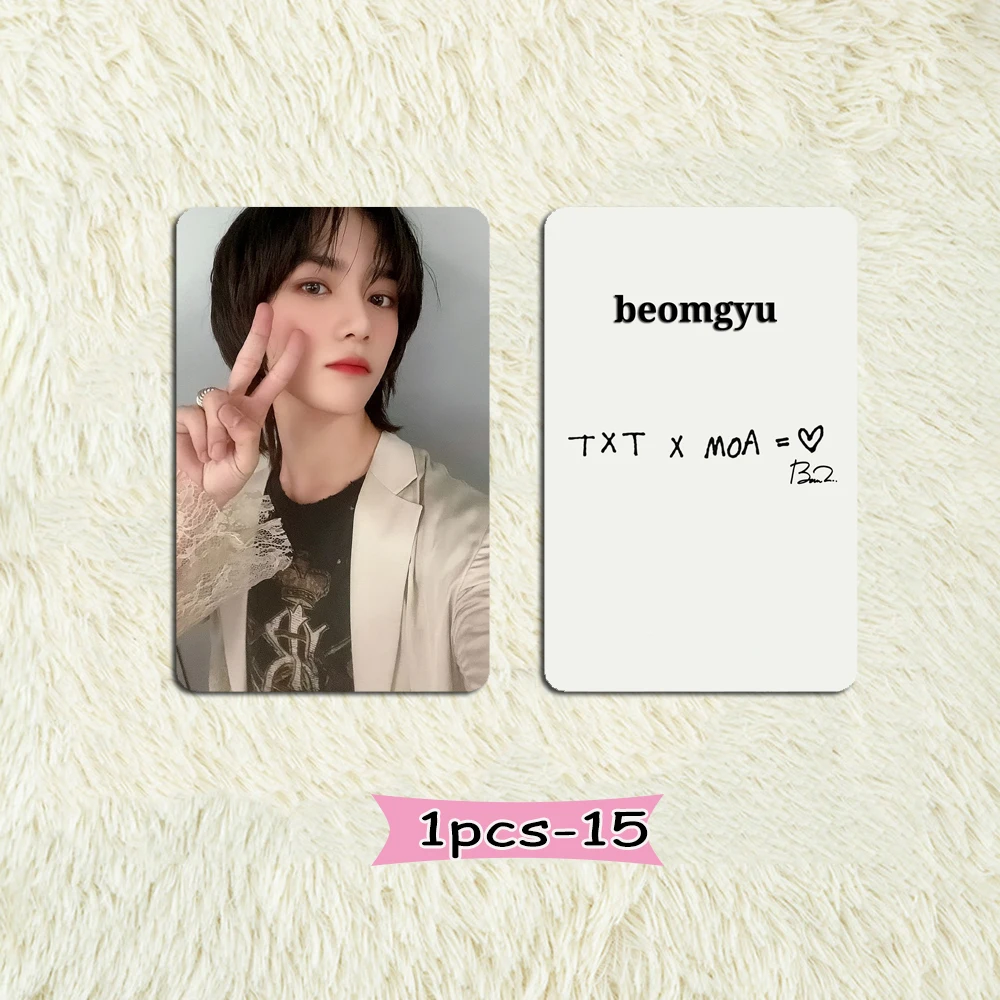 1PCS Beomgyu Photocards TXT O Nome do Capítulo Queda livre Álbum Tempetation Taeyhun SOOBIN BEOMGYU Lomo Cartão de Kpop Acessórios Merch Imagem 5