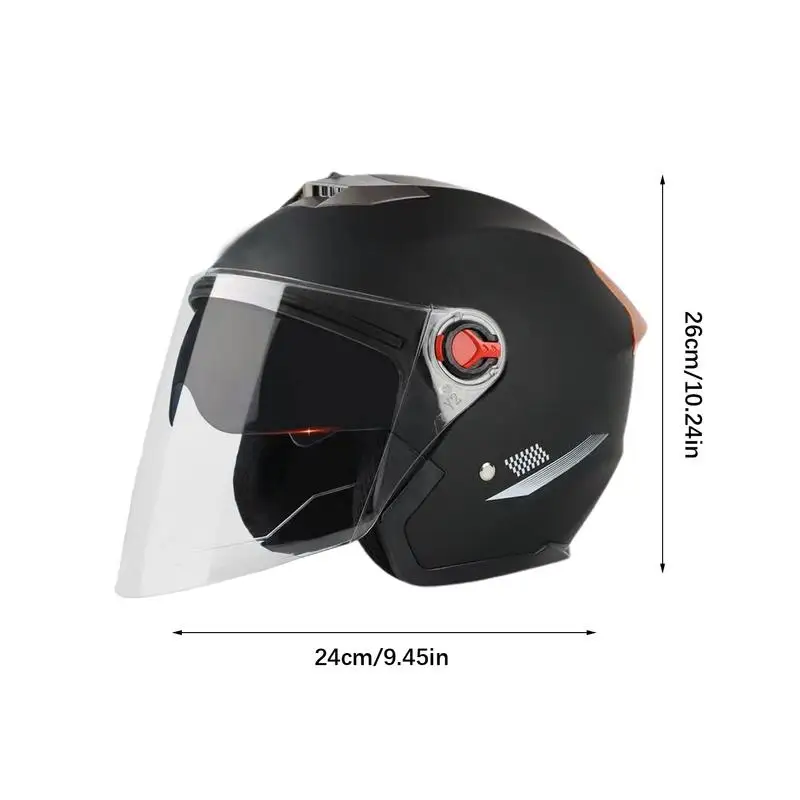 Abra Cara Metade Capacete De Moto Lente Dupla De Moto Em Execução De Equipamentos De Motocicleta Equipamentos Para Homens Imagem 5