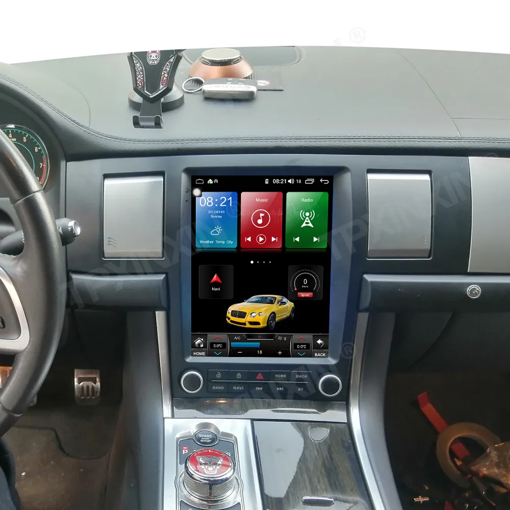 Para a Jaguar XF 2004-2015 CARPLAY Android 12 auto-Rádio Receptor Estéreo Autoradio Player Multimídia GPS de Navegação Imagem 5