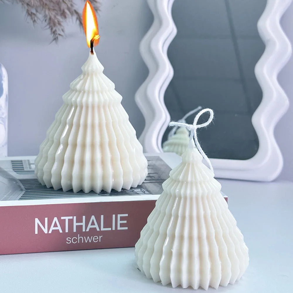 Árvore de natal da Vela do Molde de Silicone DIY 3D Perfumado Vela Sabão de Férias Presente Tomada de Gesso, Resina Molde Decoração de Natal de Suprimentos Imagem 5
